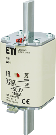 NH1 125A gF 500V Wkładka bezpiecznikowa