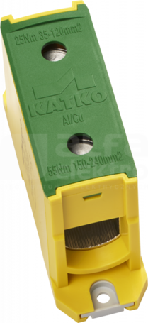 KL 1x240PE 35-240mm2 żółto-zielony Złączka kablowa pojedyńcza