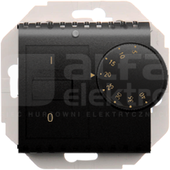 SIMON54 16(2)A czarny mat Regulator temperatury z czujnikiem wewn
