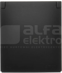 AQUACLICK 16AX 250V IP44 czarny Gniazdo wtyczkowe pojedyncze
