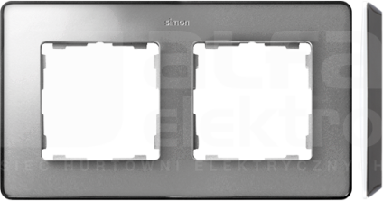 SIMON82 aluminium/podstawa grafit Ramka podwójna