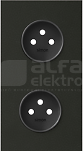 SIMON100 czarny mat Panel 2-krotny