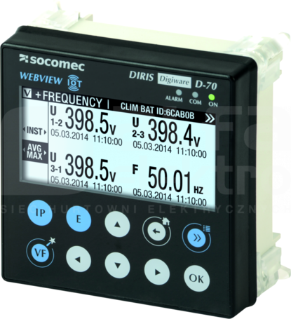 DIRIS DIGIWARE D-70 v2 Wyświetlacz