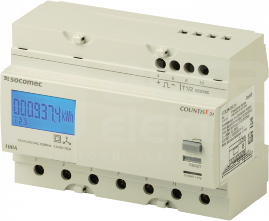 COUNTIS E31 100A Licznik energii 3F bezp.2tar