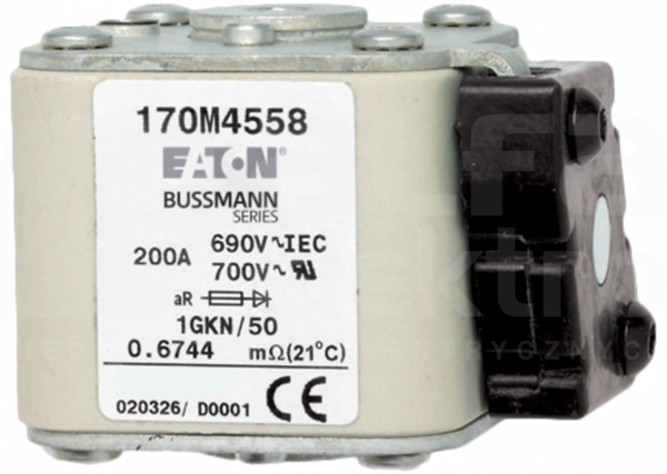 WT/NH-2 aR 700A 690VAC BK/50 Wkładka topikowa szybka