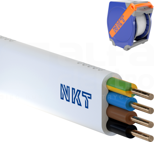 YDYp 4x1,5 żo /750V LUMEN QADDY (450m) Przewód instalacyjny oświetleniowy