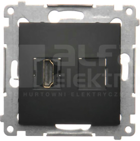 SIMON54 czarny mat Gniazdo HDMI