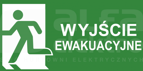PM35 100X300 zielony/biały Piktogram wyjście ewakuacyjne lewostronne