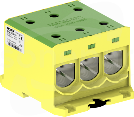 OTL300-3 żółto-zielony 3xAl/Cu 95-300mm² 1500V Zacisk uniwersalny