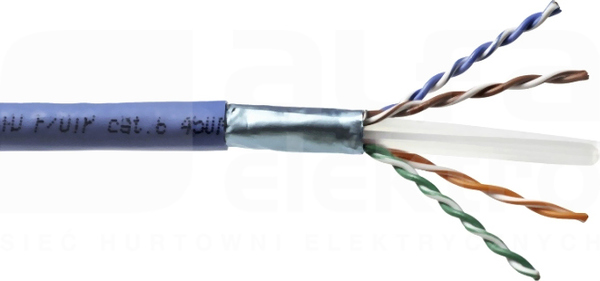FTP(F/UTP) kat.6 4x2x23 AWG PVC Kabel teleinformatyczny
