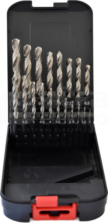 ABRABORO HSS-GS DIN 338 1-10 mm (19szt) Zestaw wierteł do metalu