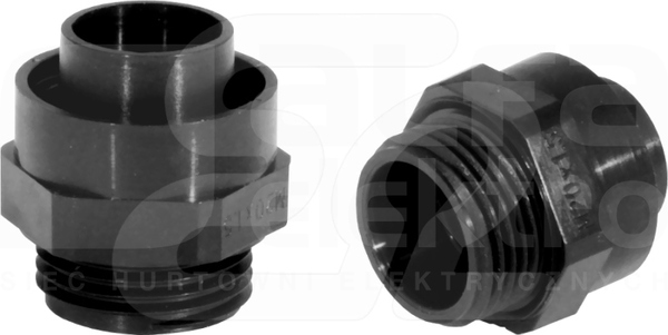 WD20M/11 czarny IP66 Łącznik rur