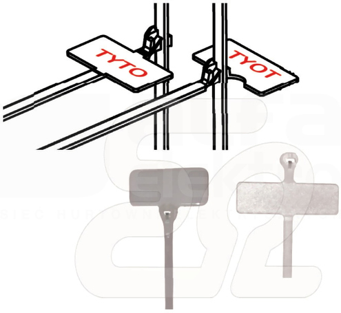 TYTO 20/3 (100szt) Taśma z tabliczką opisową