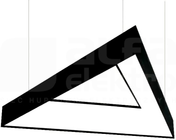 TRIANGLE 650 41W/840 3500lm OPAL RAL9005 DRV Oprawa LED