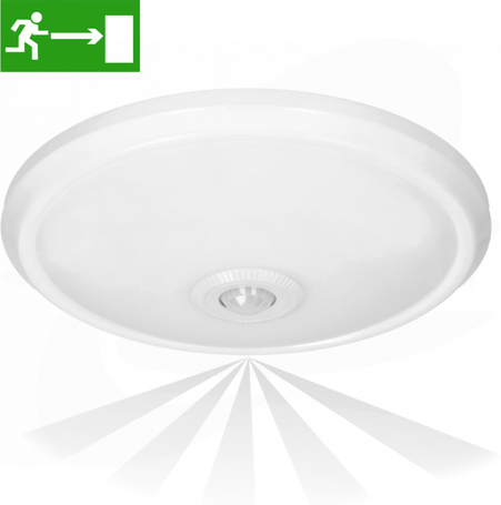 ZONDA LED EMERGENCY 12W/1,2W  800lm/80lm IP20 Plafon z czujnikiem ruchu