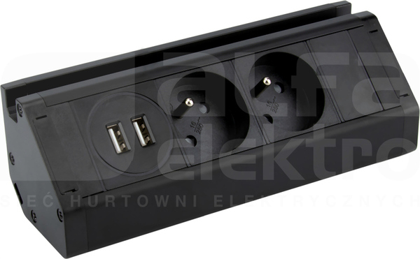 FS-13/B 2x2P+Z, 2xUSB Gniazdo meblowe