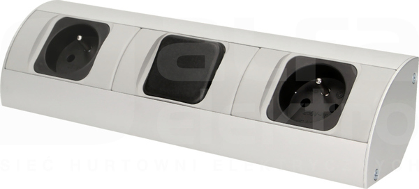 OR-AE-1304 2xP+Z Gniazdo meblowe z wyłącznikiem