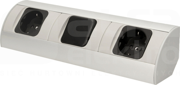 OR-AE-1304(GS) 2xP+Z SCHUKO Gniazdo meblowe z wyłącznikiem
