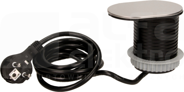 OR-AE-13124 1xUSB 1x2P+Z Gniazdo wpuszczane w blat