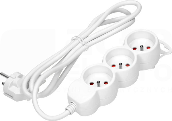 OR-AE-13145/W/5M H05VV-F 3x2P+Z 5m Przedłużacz