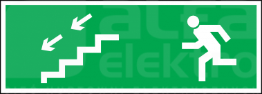 PIKTOGRAM 100x300 Piktogram schody dół lewo