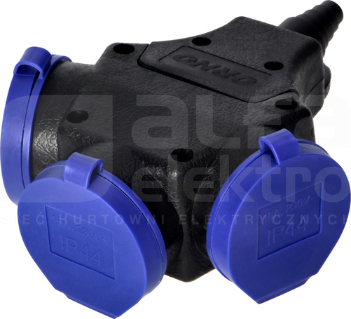 OR-AE-13209 3x2P+Z 230V 16A IP44 Rozgałęźnik