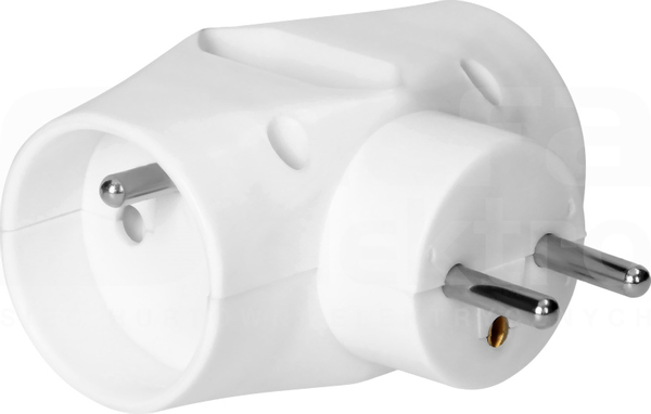 OR-AE-13221 2X2P+Z 1X2P/II biały Rozgałęźnik