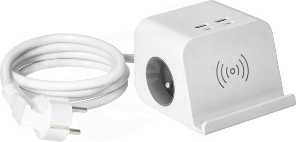 OR-AE-13249/W 4xUSB 2x2P+Z 1,4m biały Listwa zasilająca z ładowarką USB