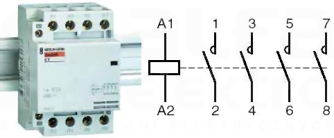 CT 63A 24VAC 4NO M9 Stycznik modułowy