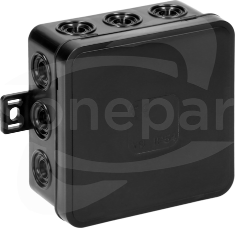 85x85x41 IP54 czarny Puszka instalacyjna natynkowa