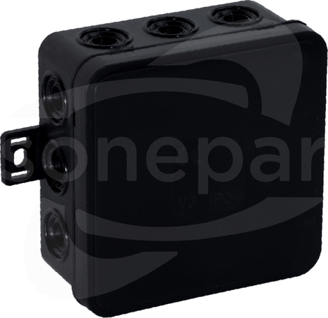 85x85x41 IP54 czarny (50szt) Puszka instalacyjna natynkowa