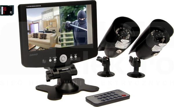 OR-MT-JX-1802 2-kan. System do monitoringu CCTV przewodowy