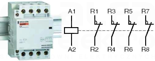 CT 63A 24VAC 4NC M9 Stycznik modułowy