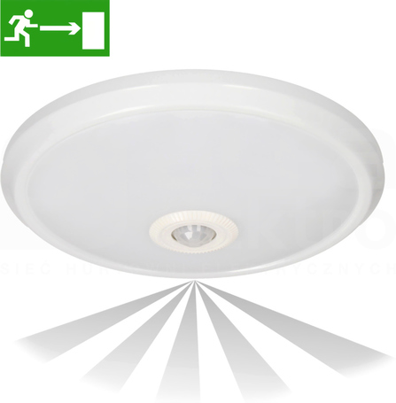 OR-PL-391WLPMR4 12W biały Plafon ZONDA LED EMERGE PC czujnik PIR