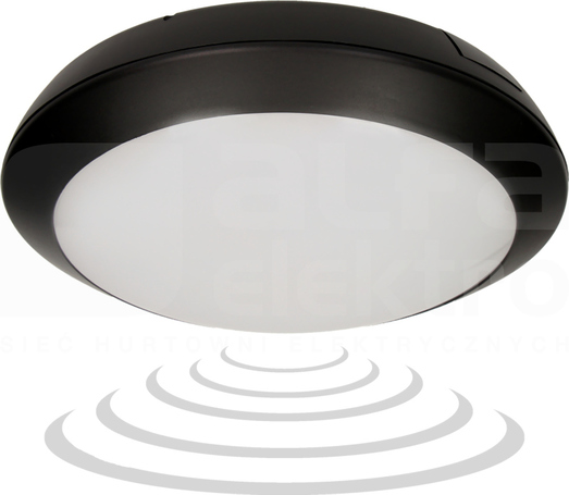 OR-PL-6046BLPMM4 25W IP66 czarny Plafon ZEFIR LED z czuj.