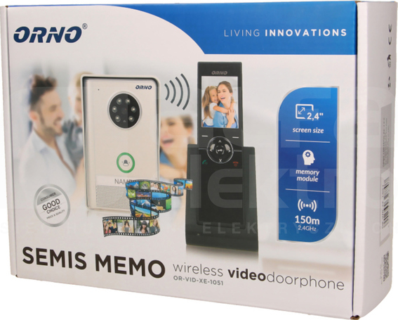 OR-VID-XE-1051/W 2,4 kolor Zestaw wideodom.bezprzew.SEMIS MEMO
