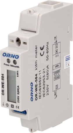 OR-WE-504 80A RS485 Wskaźnik energii elektr.1-faz.