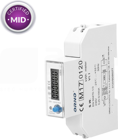 OR-WE-526 100A RS485 MID Licznik energii elektr.1-faz.