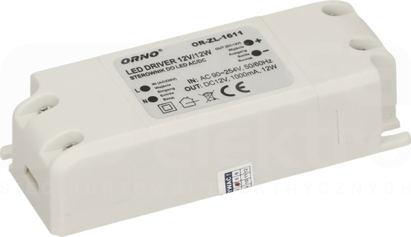 OR-ZL-1611 12W 12V IP20 Zasilacz LED