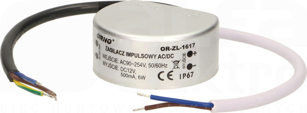 OR-ZL-1617 5W 12V IP67 Zasilacz LED dopuszkowy