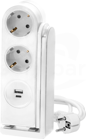 ORAE13245(GS)/W 2x2P+Z+1xUSB 1,4m Przedłużacz biurkowy
