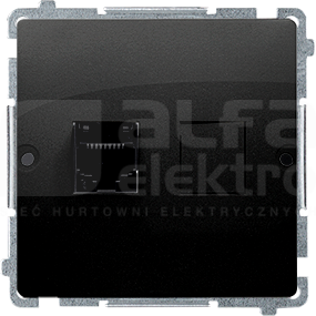 BASIC/M 1XRJ45 kat5 czarny mat Gniazdo komputerowe