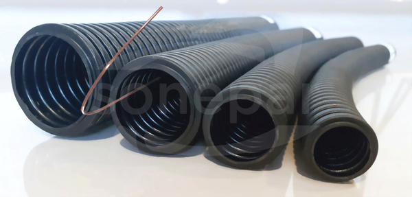 RKCG/PV/PIL 25/19 1250N czarny (50m) Rura giętka karbowana PVC z pilotem