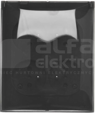 AQUACLICK 16A 250V 4x2P+Z IP44 czarny mat Gniazdo bryzgoszczelne poczwórne klapka transparentna