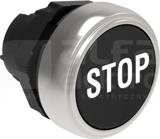 LPCB1132 STOP czarny Przycisk ster.kryty z samopowrotem