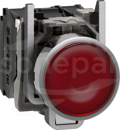 XB4BW34G5 KRYTY GUZIK N/O+N/ CZERWONY Przyc.podśw.z samo.powr.LED