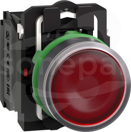 XB5AW34G5*LED, N/O+N/Z, 110V Przyc.podśw.z samo.powr.