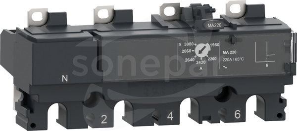 MA100 4P3D do NSX100 Zabezpieczenie magnetyczne
