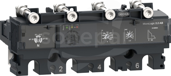 Micrologic 2.2AB, 100A, 4P3D, do NSX100 Zabezpieczenie elektroniczne