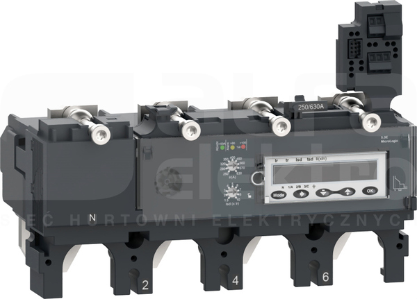 NSX630 AC 4P4D 630A 5.3 E Wyzwalacz elektroniczny